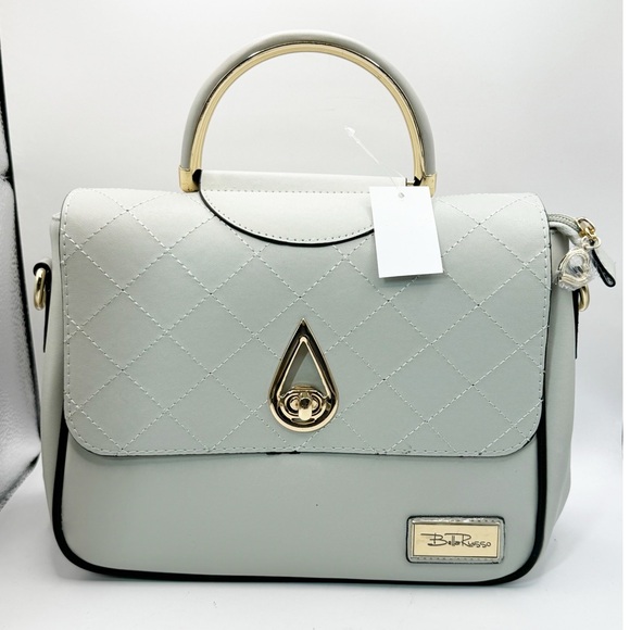 Bella Russo NEW vegan leather top handle crossbody satchel bag purse - Picture 4 of 15